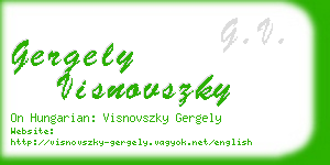 gergely visnovszky business card